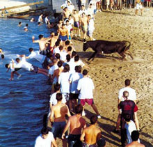 los toros al mar